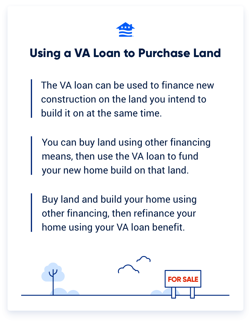 VA loans can be used in a few different ways when it comes to financing the purchase of land and a new home.